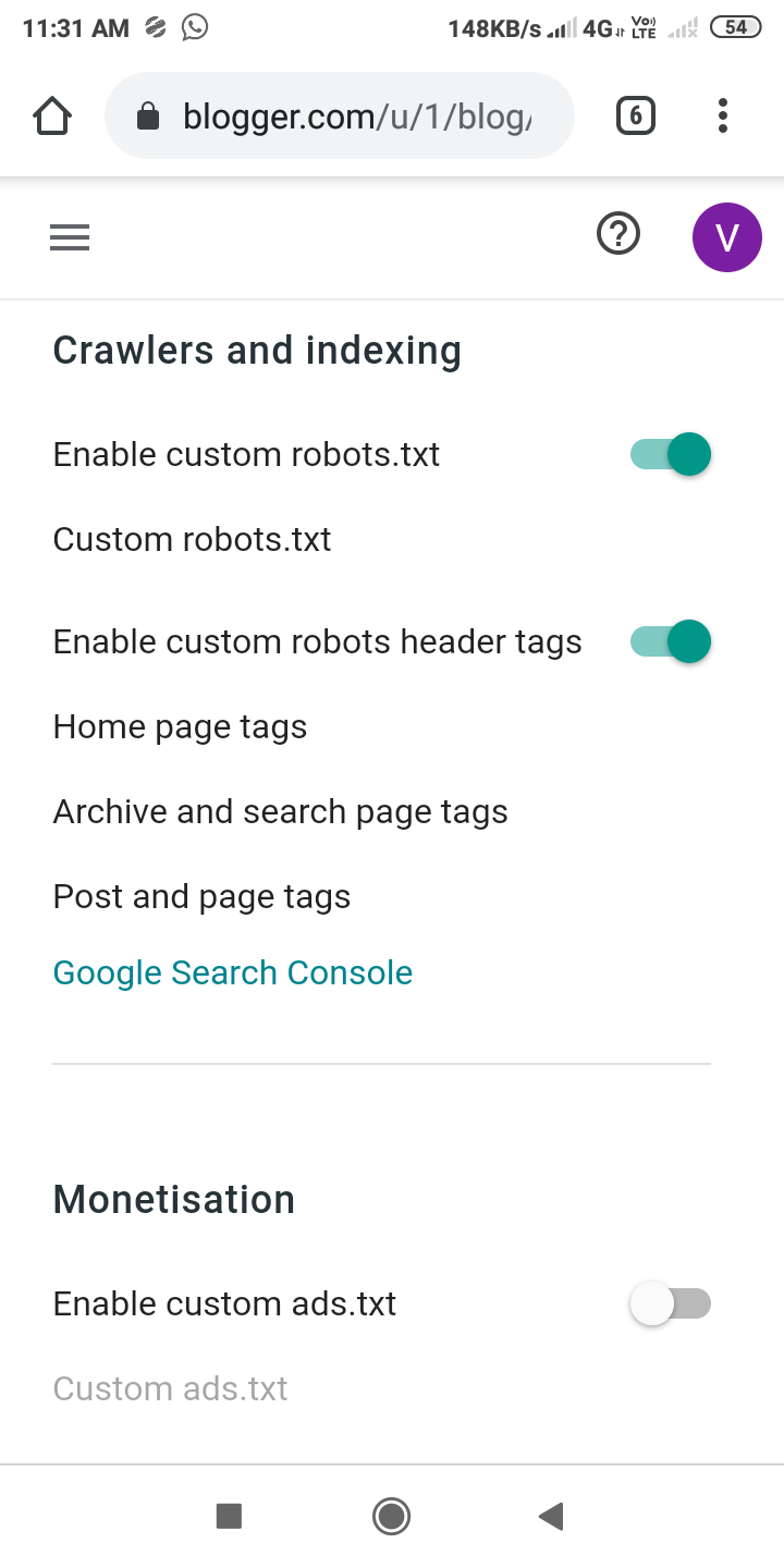 Enable custom robots header tags

